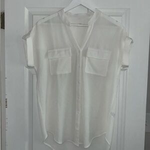 White Button-Up Blouse